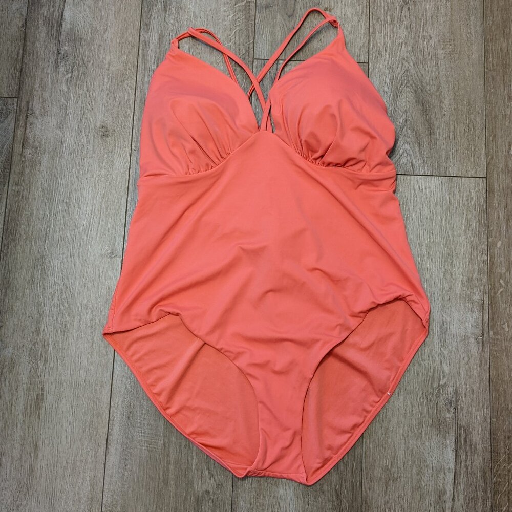 NWT Swimsuits for All One Piece Swimsuit Tie Back Tassel Size 22